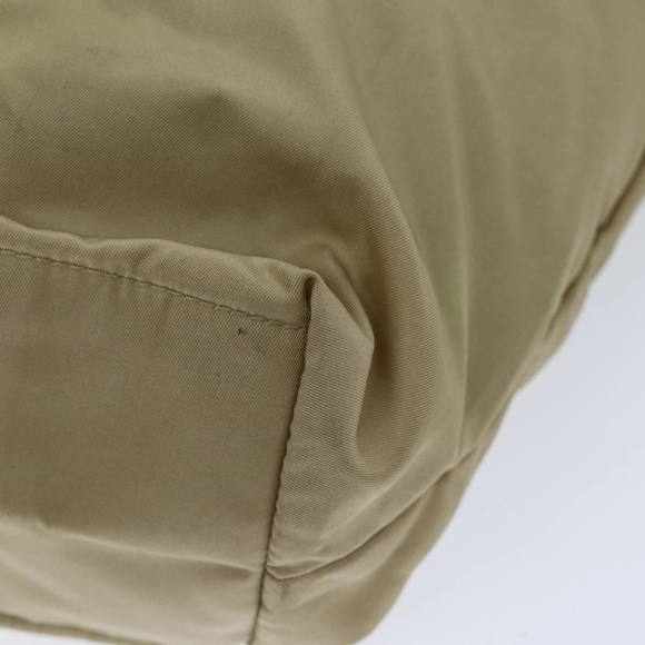 PRADA Tote Bag Nylon Beige Auth 75668 - Picture 16 of 16